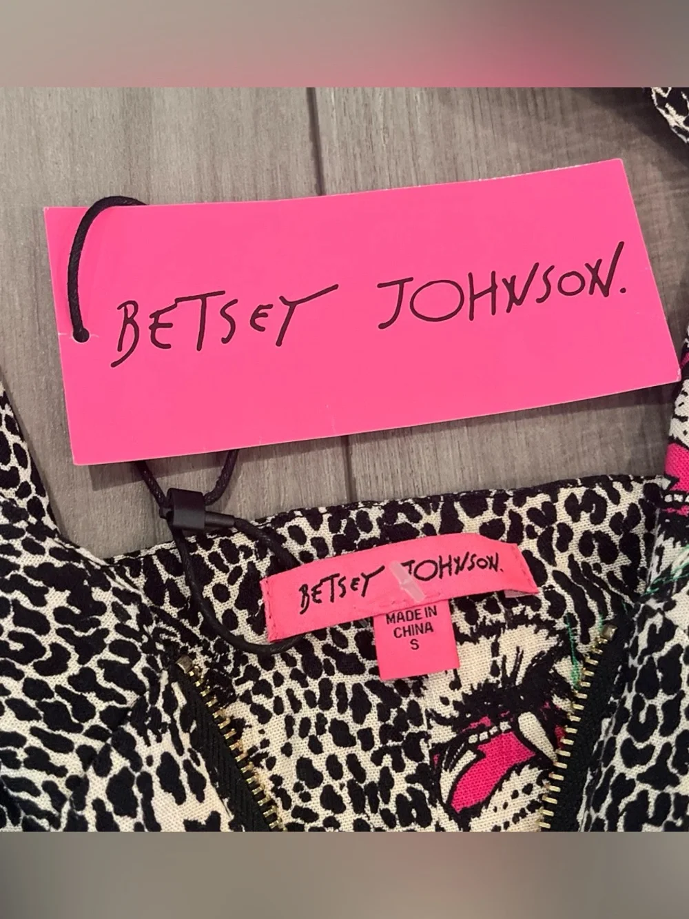 Betsey Johnson Tan Leopard Xena Halter Mini Dress - Picture 3 of 8